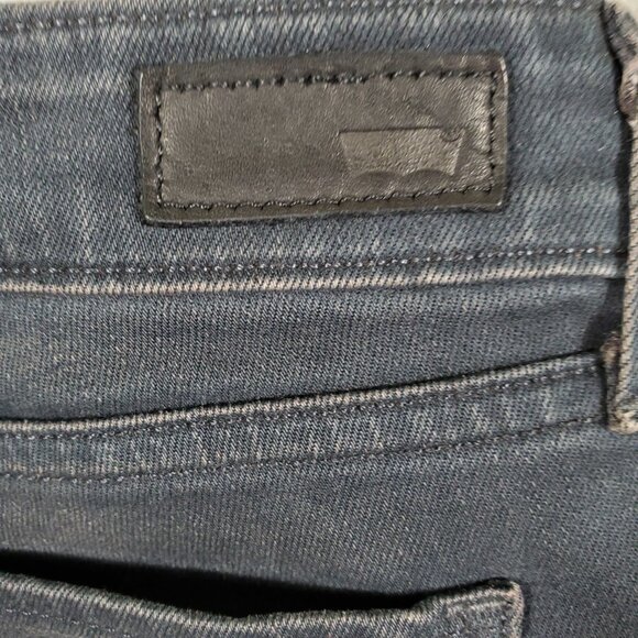 Levi's Jeans Womens mid rise skinny dark wash 'dirty' wash L32 - Picture 6 of 16